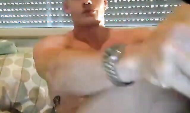 glamorous clean-shaved Muscle Teddy Wanking His hefty fuckpole