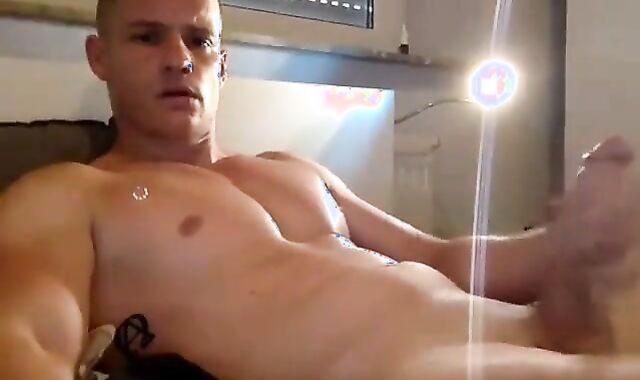 glamorous clean-shaved Muscle Teddy Wanking His hefty fuckpole