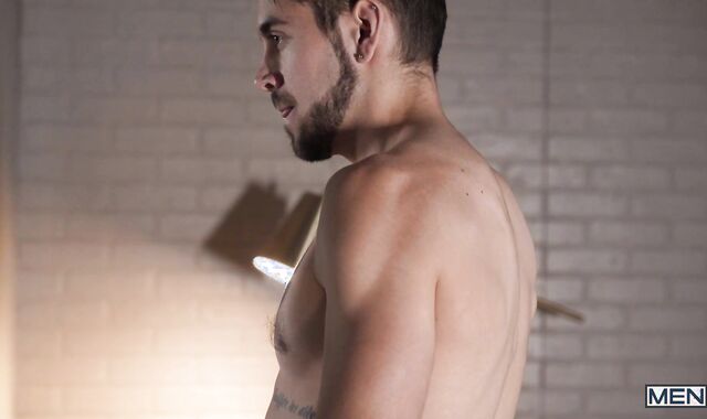 DrillMyHole - Tatted Ty Mitchell displays BIG BLACK COCK