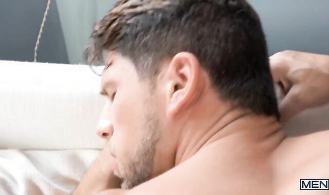 DrillMyHole: Yankee getting facial cumshot in the douche