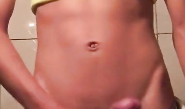 Twink Plays with His Toy on Webcam