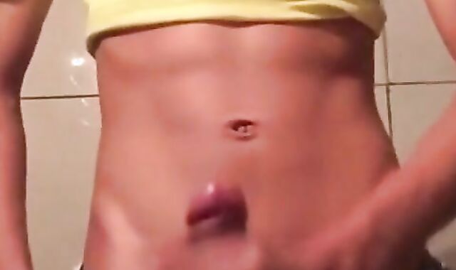 Twink Plays with His Toy on Webcam