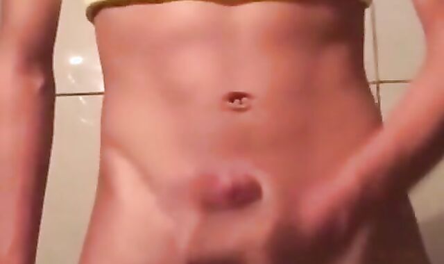 Twink Plays with His Toy on Webcam