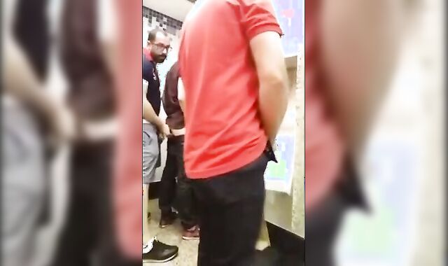 Breeding a Slut: Bareback in a Public Bathroom Orgy