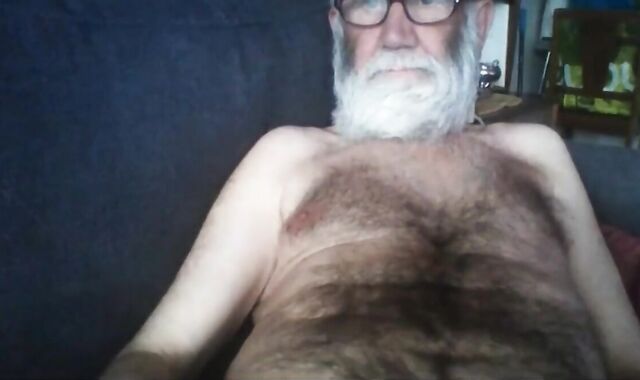 Grandpa Stroking on Webcam