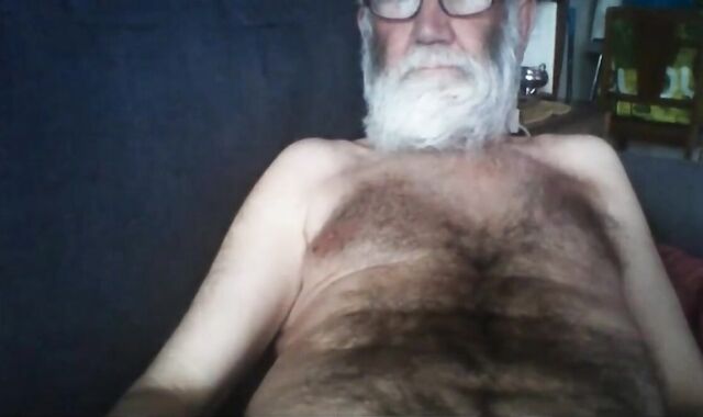 Grandpa Stroking on Webcam