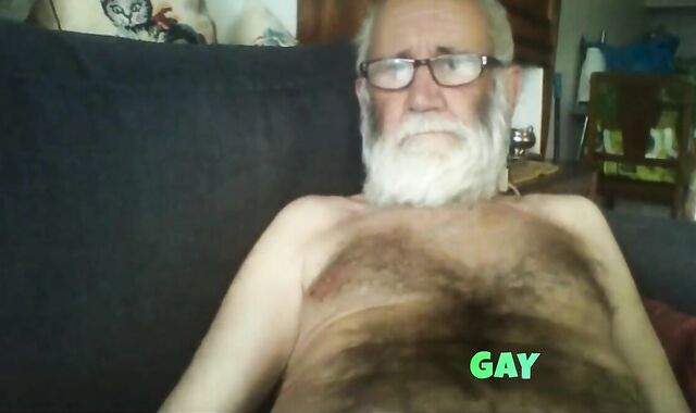 Grandpa Stroking on Webcam