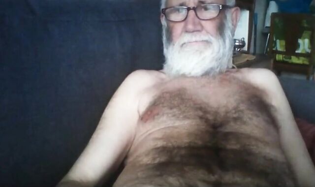 Grandpa Stroking on Webcam
