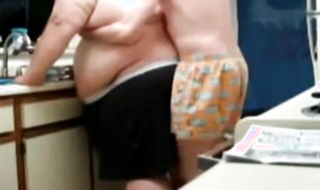 Chubby Daddy Barebacks a Young Man