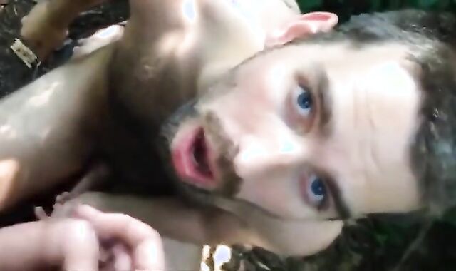 Outdoor Bukkake Fun with Horny Cum-Loving Stud