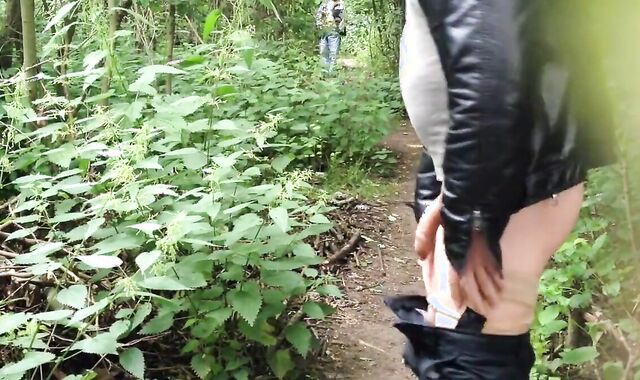 Old Young Crossdresser Fun Outdoors