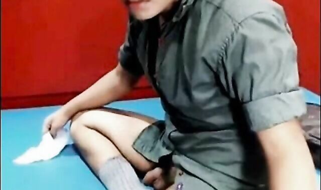 Skinny Amateur Strips on Webcam