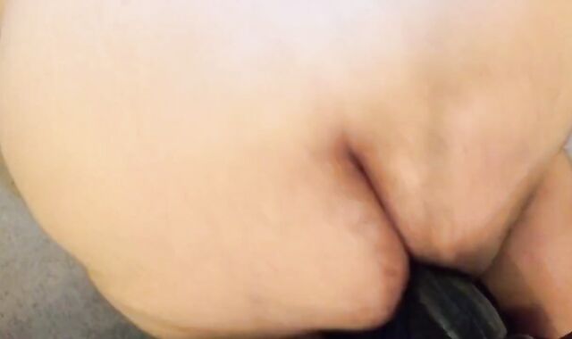 Big Black Dildo Fucks Hairy Chub Gay