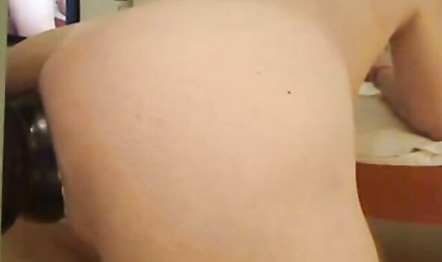 Fisting my gaping asshole with a big sex toy