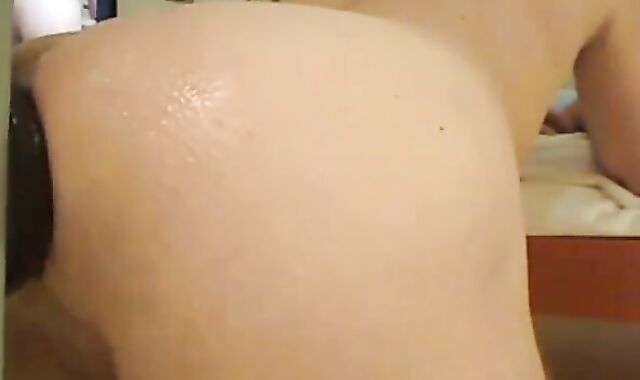 Fisting my gaping asshole with a big sex toy