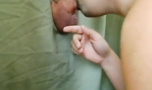 Twink's First Gloryhole Experience: Sucking a Big Cock