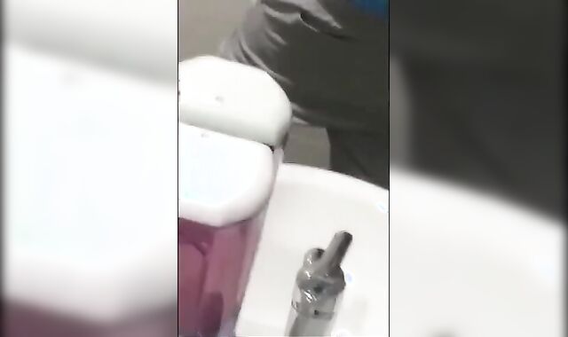 Twink cums in classroom after wanking in school bathroom