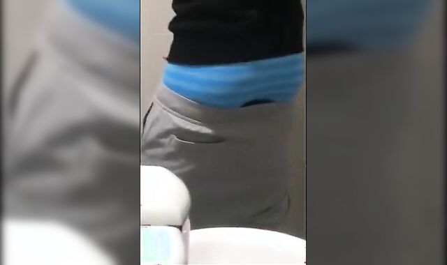 Twink cums in classroom after wanking in school bathroom