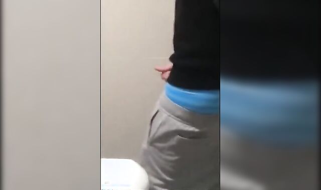 Twink cums in classroom after wanking in school bathroom