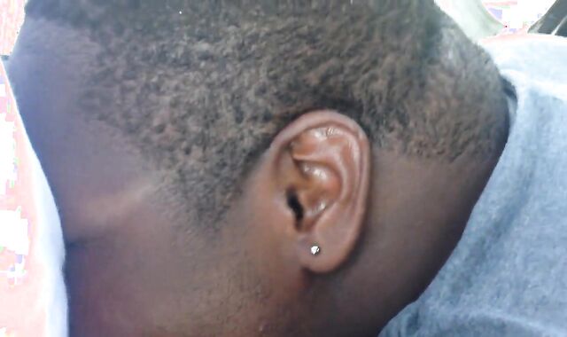 Chubby Gay Interracial Blowjob in Public 2