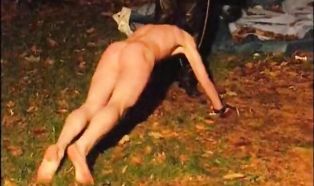 Obedient Soldier: Outdoor BDSM Spanking Session 2