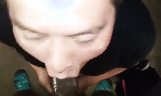 Fat Interracial Amateur Blowjob with a Cub