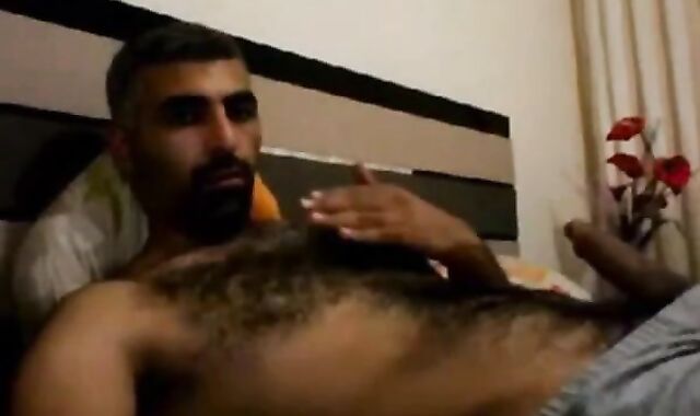 Hairy Horny Daddy Strokes His Big Cock 3