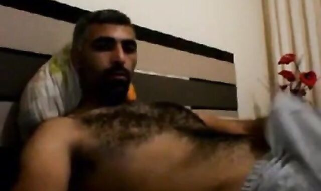 Hairy Horny Daddy Strokes His Big Cock 3
