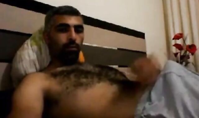 Hairy Horny Daddy Strokes His Big Cock 3