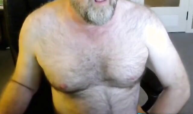 Daddy Bear Eats His Own Cum 2