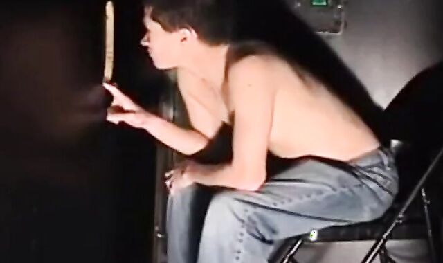 Glory Hole Semen Slurpin at the Arcade
