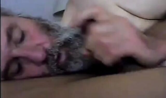 Bearded Daddy Sucks and Swallows