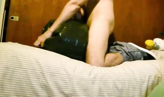 Twink Humping and Cumming on an Inflated Bag