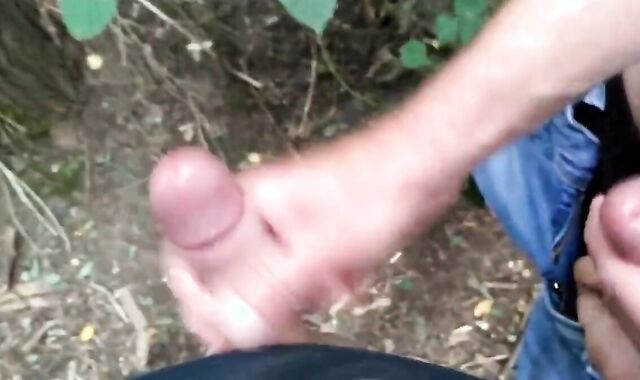 Outdoor Hand Relief for a Horny Man