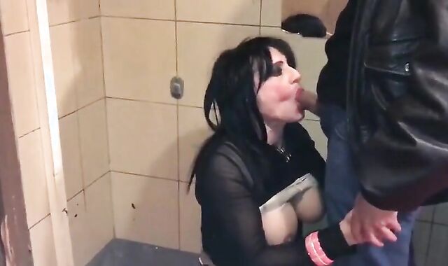 Big Cock Blowjob in Adult Theater Caught by Voyeur 2