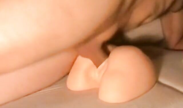 Rubber Pussy Toyed and Fucked by Horny Man