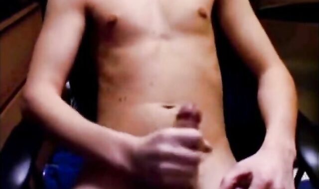 Skinny College Twink Strips and Jerks Off After Finals