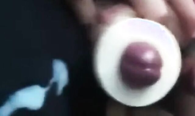 Twinks Playing with a Cock Sleeve and Cumming Hard