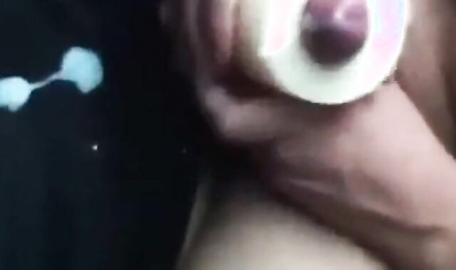 Twinks Playing with a Cock Sleeve and Cumming Hard