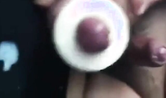 Twinks Playing with a Cock Sleeve and Cumming Hard