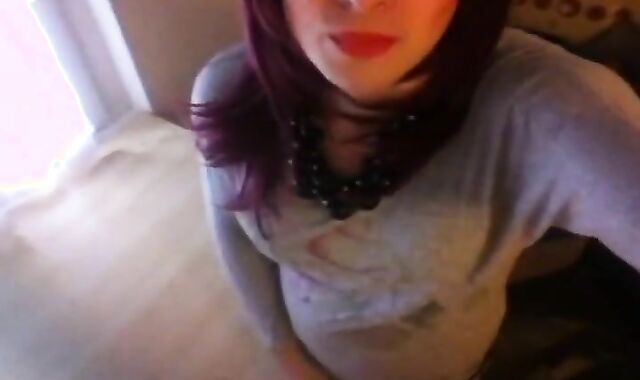 Quick Cum Eating Amateur Crossdresser Session