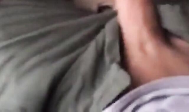 Stranger Handjob on a Public Bus - Big Cock Cums Outdoors