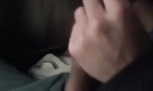 Stranger Handjob on a Public Bus - Big Cock Cums Outdoors