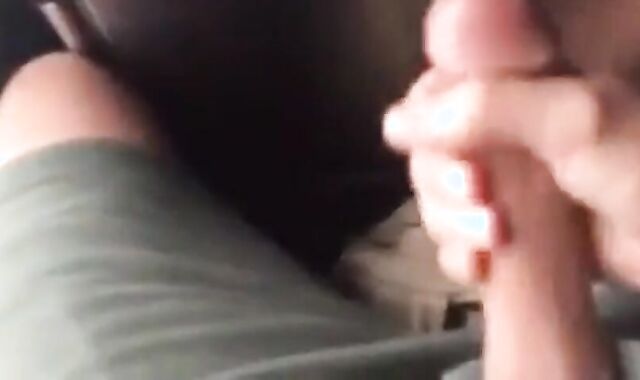 Stranger Handjob on a Public Bus - Big Cock Cums Outdoors