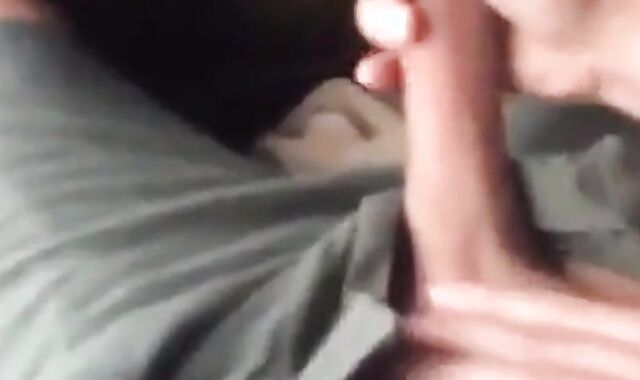 Stranger Handjob on a Public Bus - Big Cock Cums Outdoors