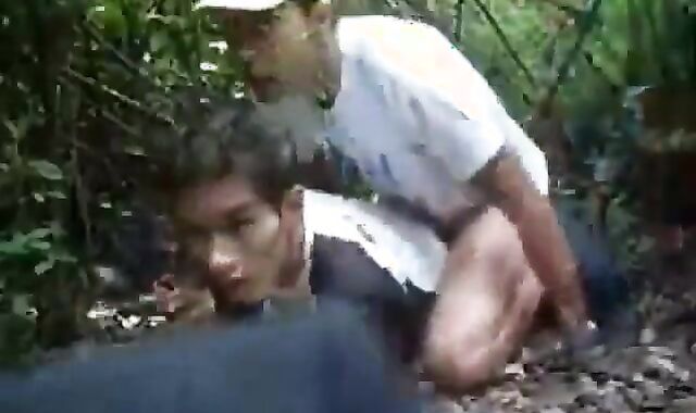 Outdoor Adventure: Trainers Deep in the Woods