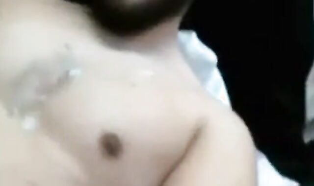 Bearded Hunk Strokes His Big Dick & Cums