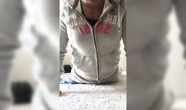 Chastity Frustration: Crossdressing Twink's BDSM Play