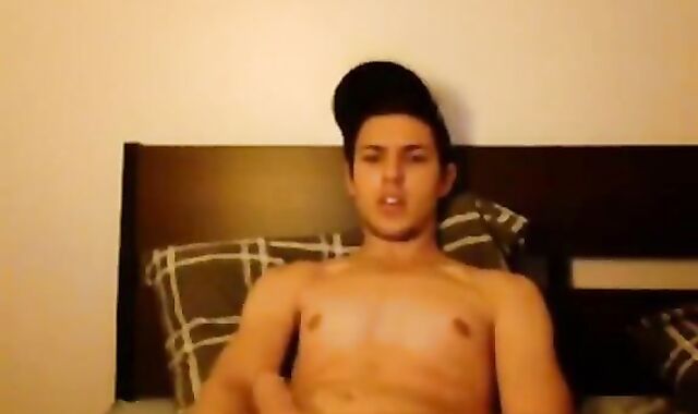 Twink's Amateur Striptease and Webcam Jerk Off Session