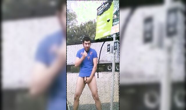 Home Depot Bear Jacks Off in the Garden Center